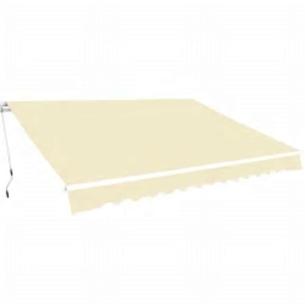 vidaXL Luifel handmatig uittrekbaar 600 cm blauw/wit