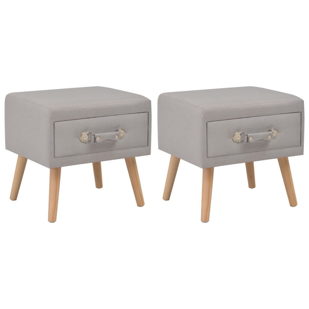 vidaXL Nightstand 40x35x40 cm fabric grey