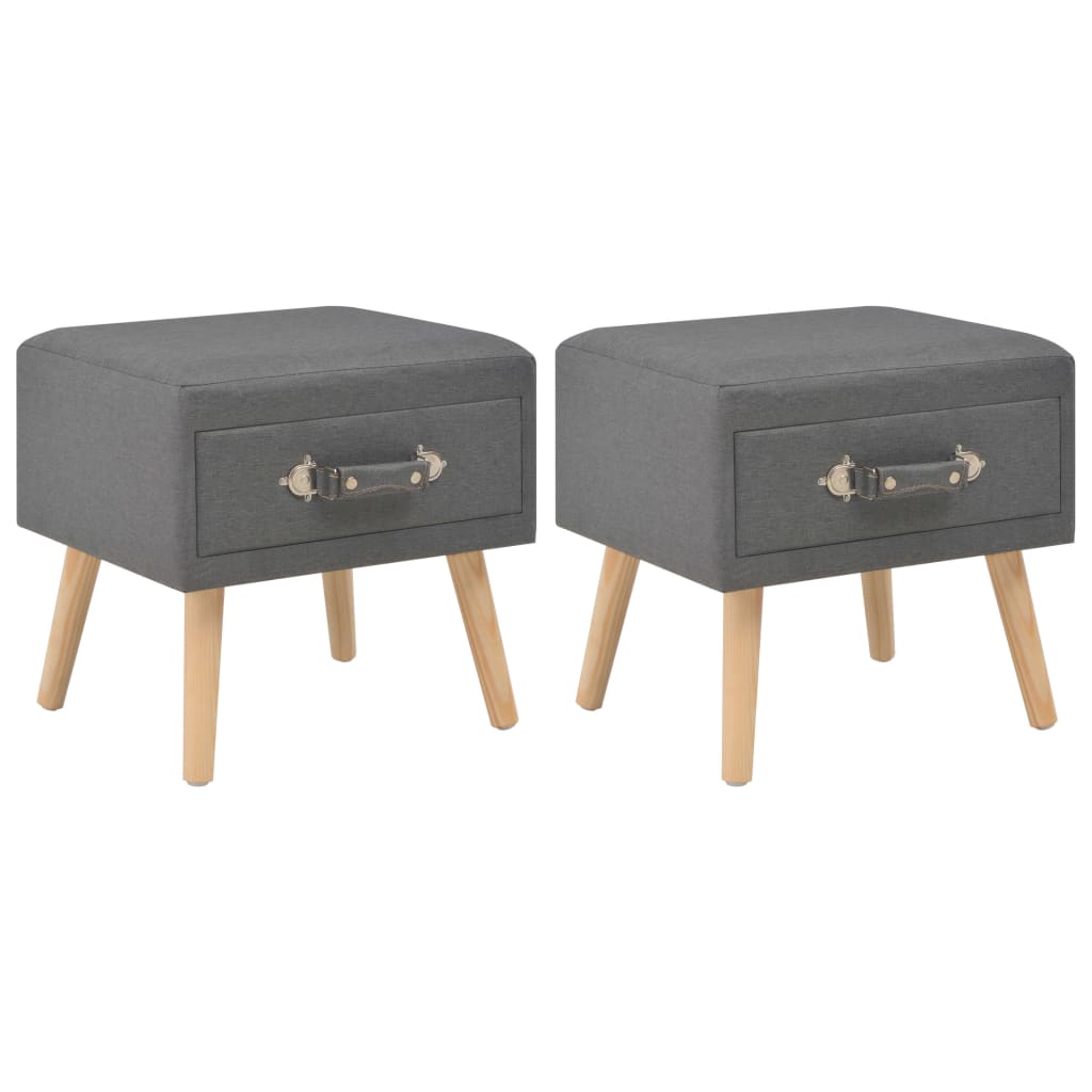 vidaXL Nightstand 40x35x40 cm fabric grey