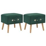 vidaXL Nachtkastje 40x35x40 cm fluweel groen