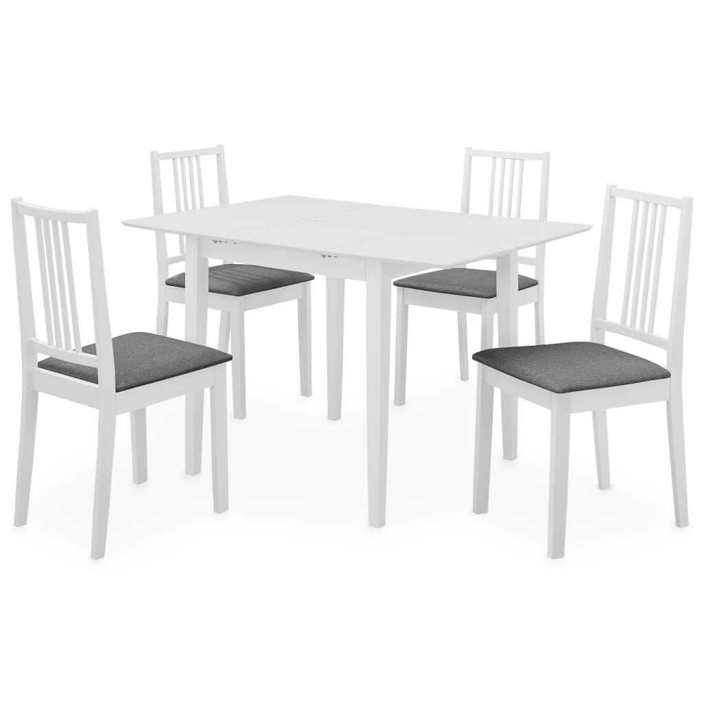 vidaXL 3-Piece Dining Set MDF White
