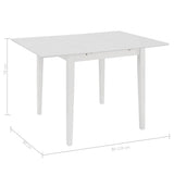 vidaXL 3-Piece Dining Set MDF White