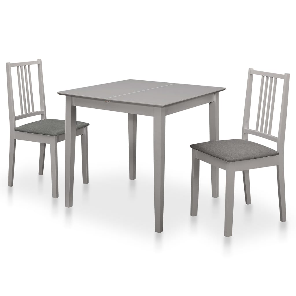 vidaXL 3-Piece Dining Set MDF White