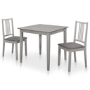 vidaXL 3-Piece Dining Set MDF White