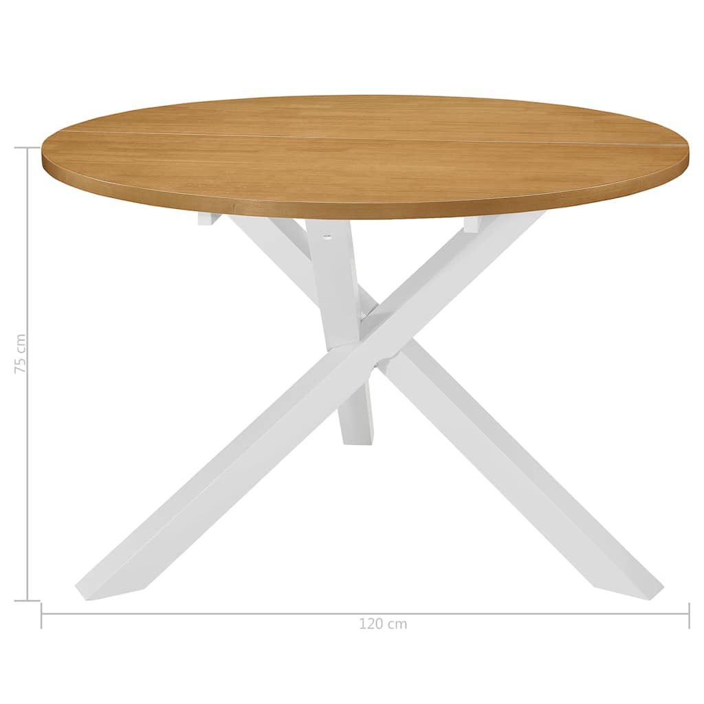 vidaXL 5-delige Eethoek MDF wit