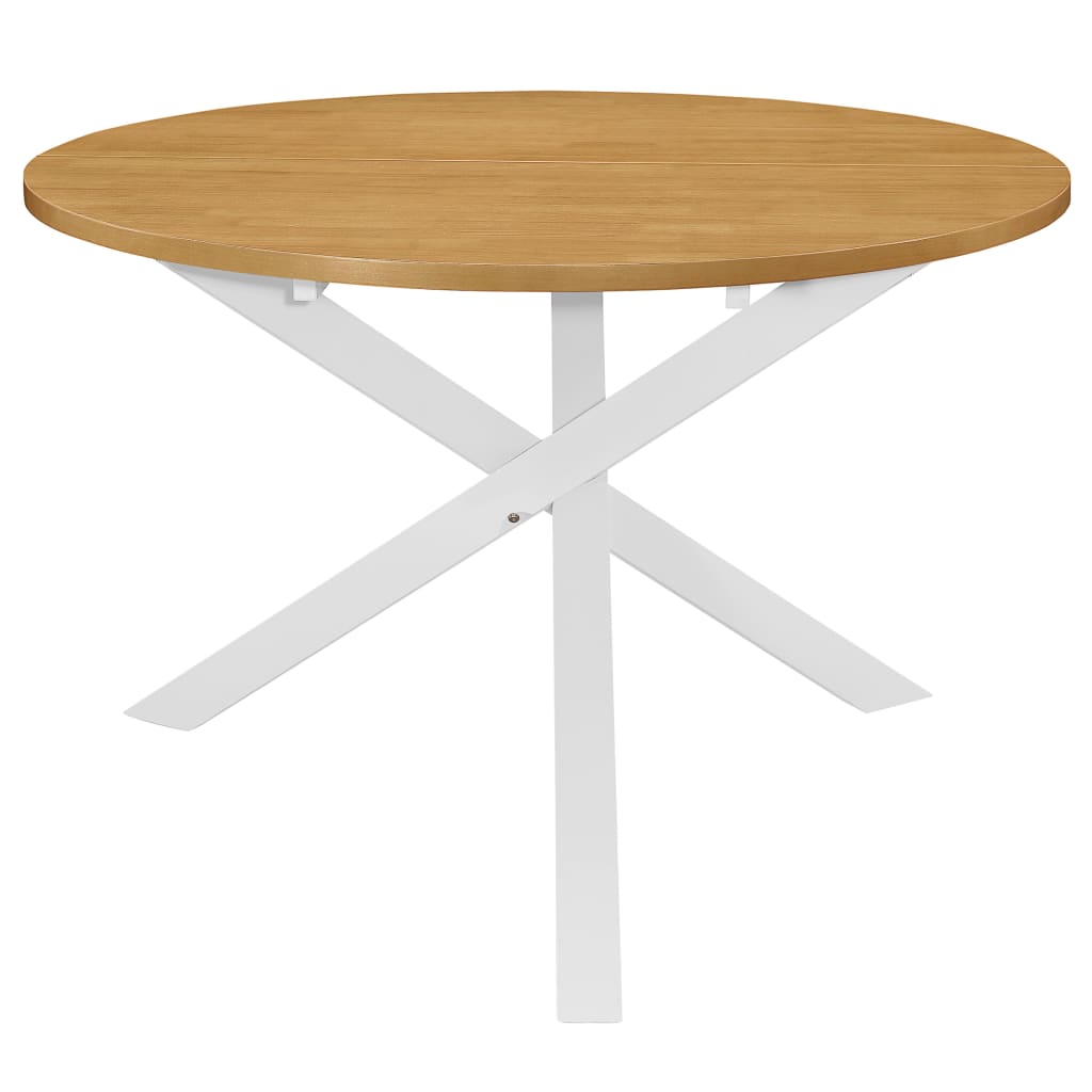 vidaXL 5-delige Eethoek MDF wit
