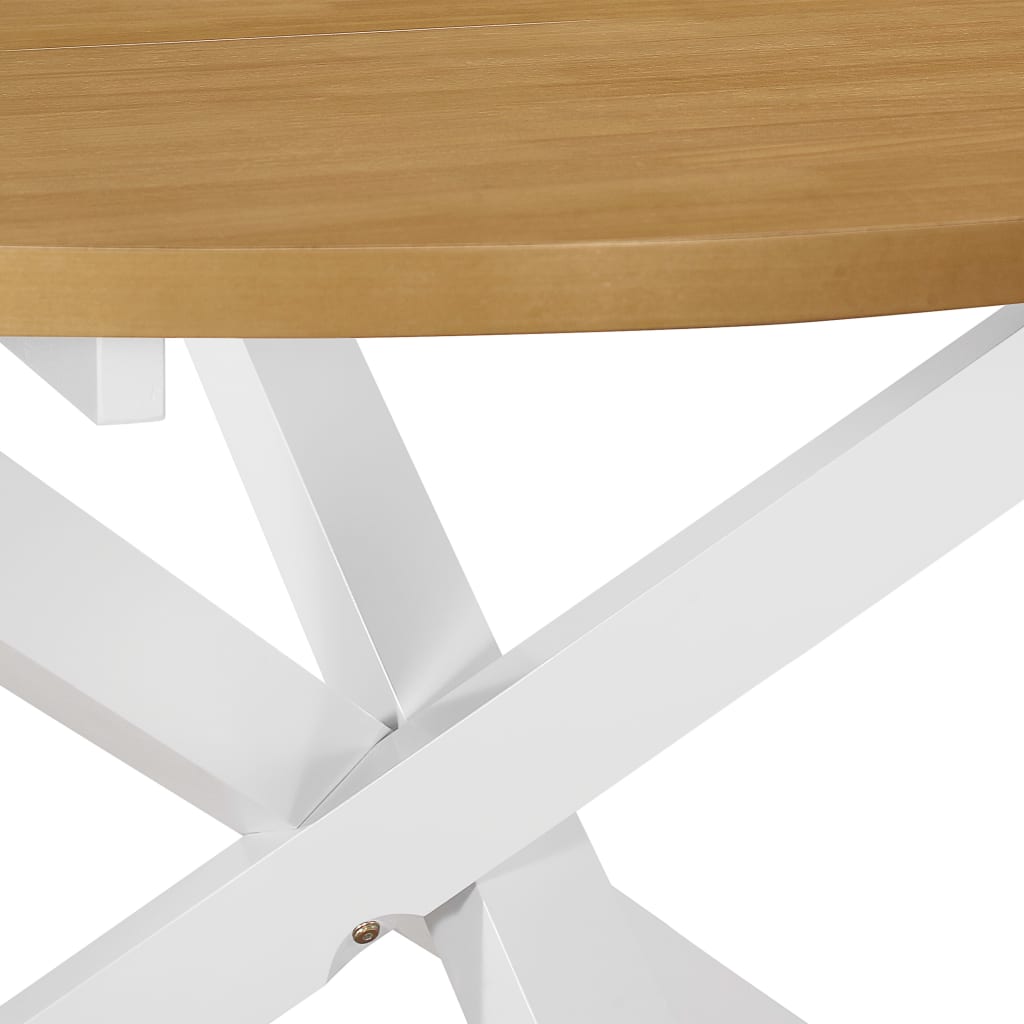 vidaXL 5-delige Eethoek MDF wit