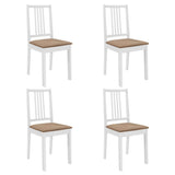 vidaXL 5-delige Eethoek MDF wit
