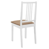 vidaXL 5-delige Eethoek MDF wit