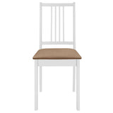 vidaXL 5-delige Eethoek MDF wit