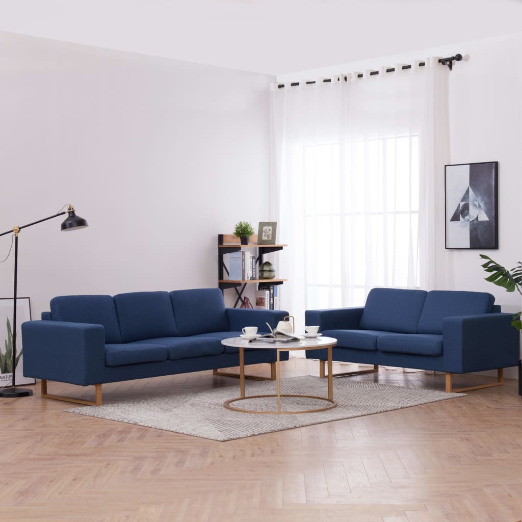 vidaXL Driezitsbank lichtgrijs textiel
