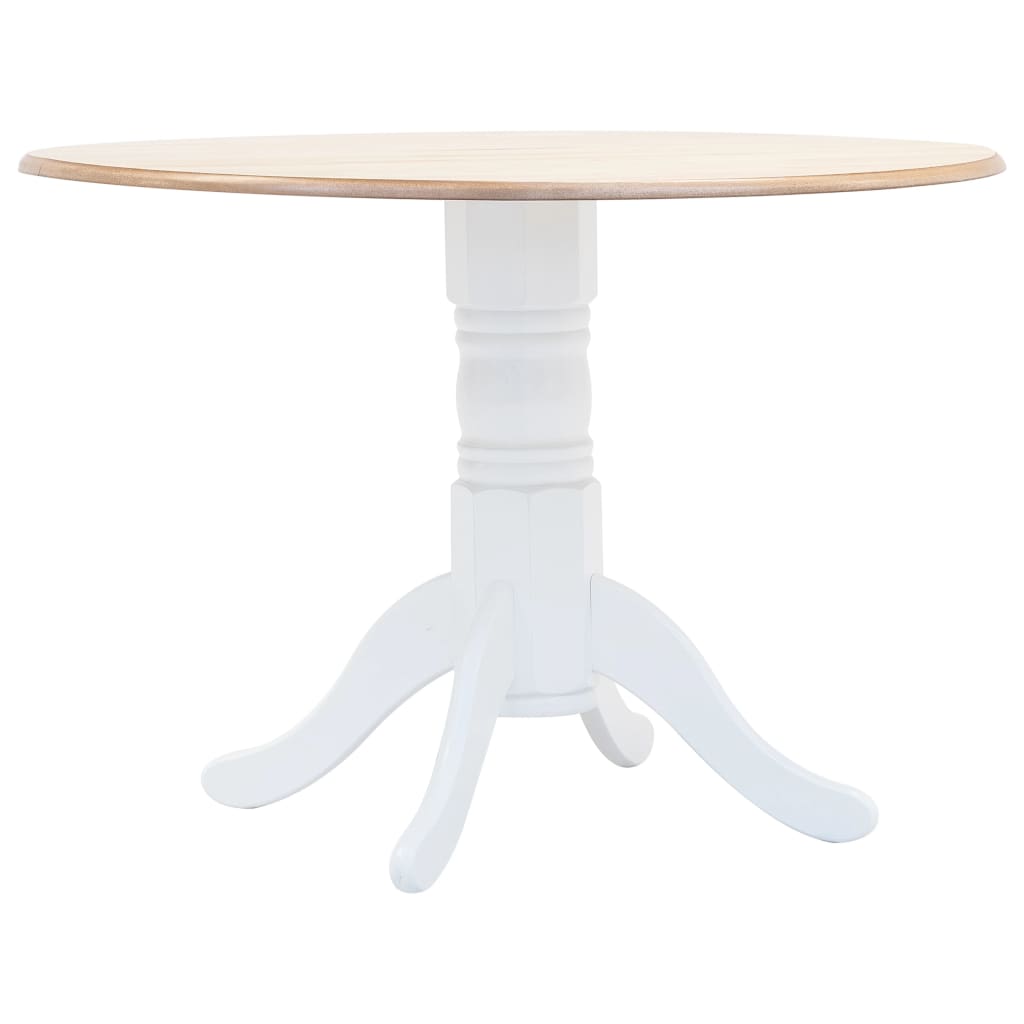 vidaXL 5-piece Dining Set Solid Rubberwood White