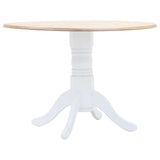 vidaXL 5-piece Dining Set Solid Rubberwood White