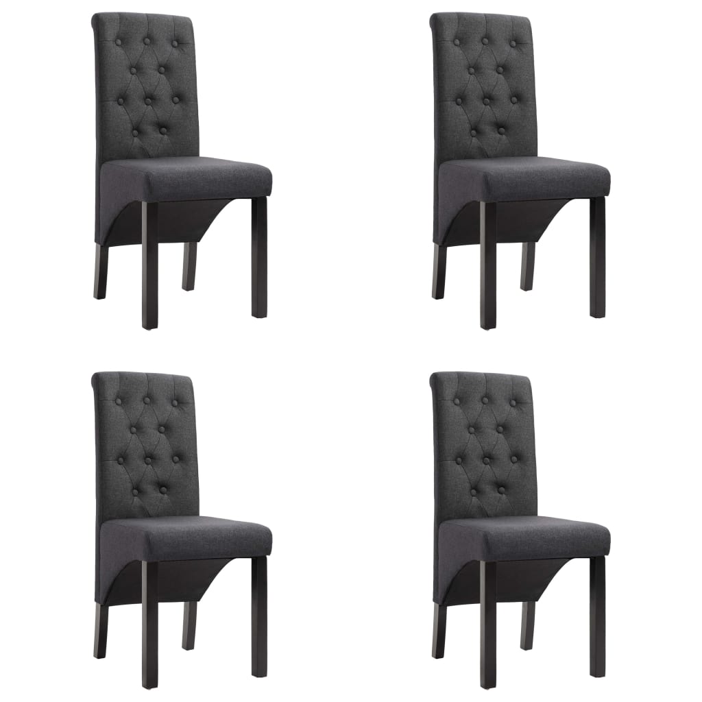 vidaXL Dining Chairs 2 pcs fabric light grey