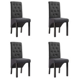 vidaXL Dining Chairs 2 pcs fabric light grey