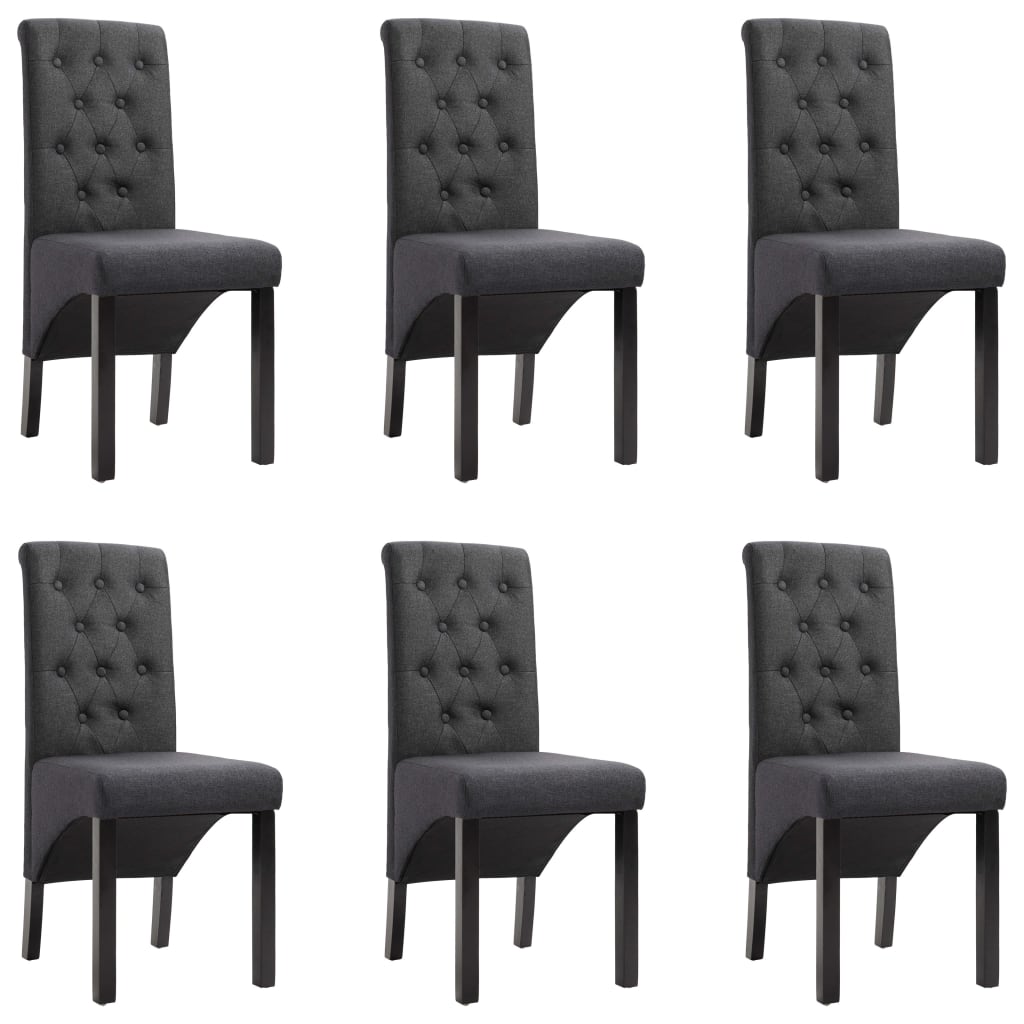 vidaXL Dining Chairs 2 pcs fabric light grey