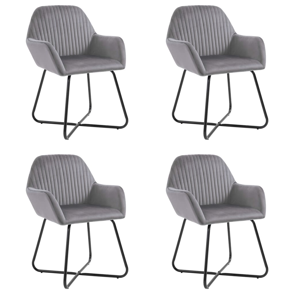 vidaXL Eetkamerstoelen 2 st fluweel bleu