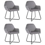 vidaXL Eetkamerstoelen 2 st fluweel bleu