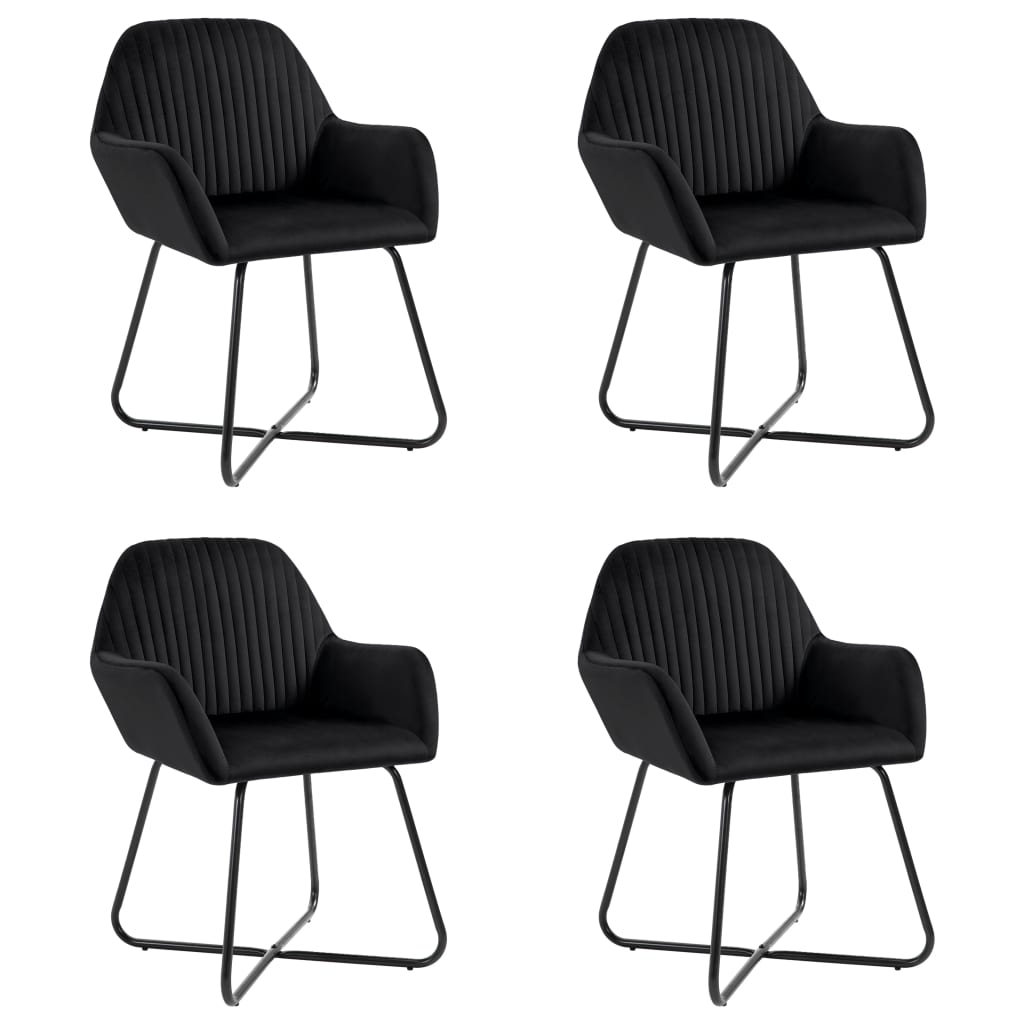 vidaXL Eetkamerstoelen 2 st fluweel bleu