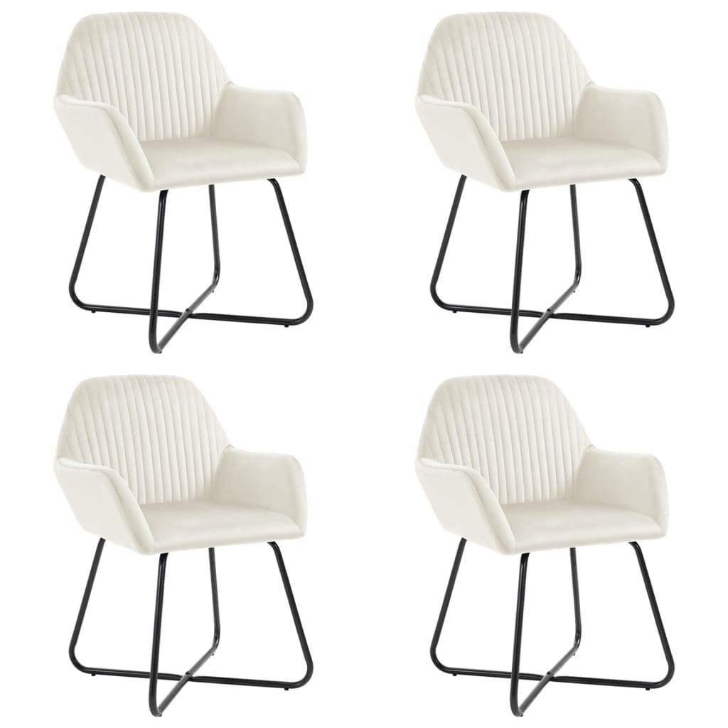 vidaXL Eetkamerstoelen 2 st fluweel bleu