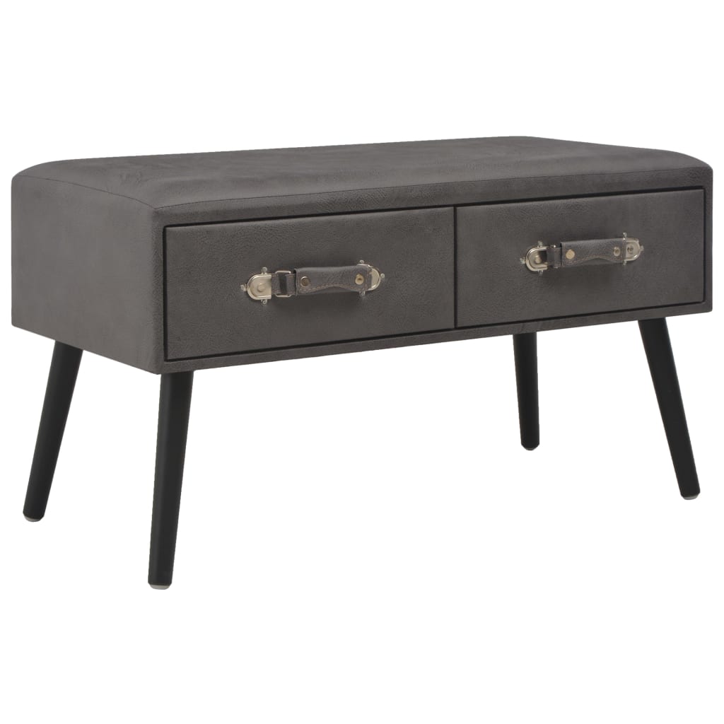 vidaXL Bench with Drawers 80 cm Faux Leather Brown