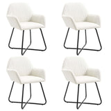 vidaXL Eetkamerstoelen 2 st stof lichtgrijs