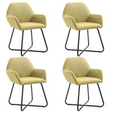 vidaXL Eetkamerstoelen 2 st stof lichtgrijs