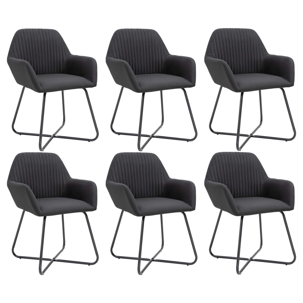 vidaXL Eetkamerstoelen 2 st stof lichtgrijs