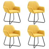 vidaXL Eetkamerstoelen 2 st stof lichtgrijs