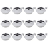 vidaXL Fence lights 12 pcs solar LED black