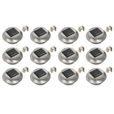 vidaXL Solar Lamps 12 pcs LED Round 12 cm White