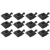vidaXL Solar Lights 12 pcs LED Square 12 cm Black
