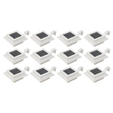 vidaXL Solar Lights 12 pcs LED Square 12 cm Black