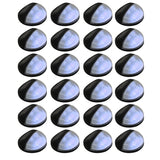 vidaXL Solar Wall Lights LED 24 pcs round black