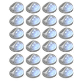 vidaXL Solar Wall Lights LED 24 pcs round black