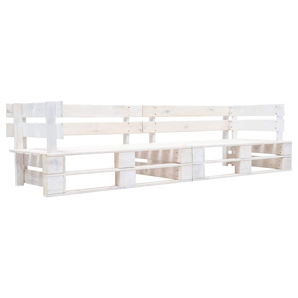 vidaXL Tuinbank 2-zits pallet hout grijs
