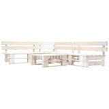 vidaXL 4-delige Loungeset pallet hout grijs