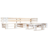 vidaXL 4-delige Loungeset pallet hout grijs