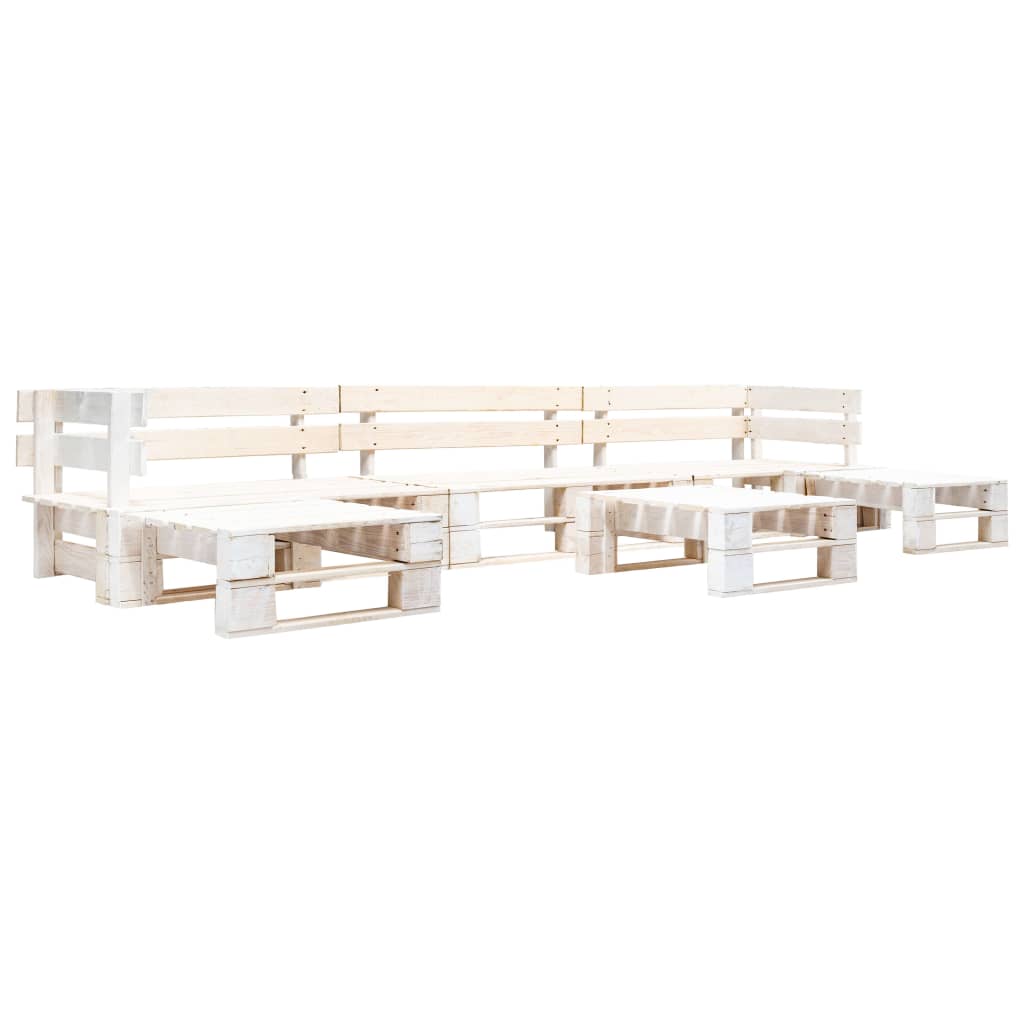 vidaXL 6-piece Pallet Wood Lounge Set Grey