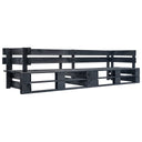 vidaXL Tuinbank 2-zits pallet hout grijs
