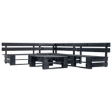 vidaXL 4-delige Loungeset pallet hout grijs