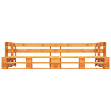 vidaXL Tuinbank 2-zits pallet hout grijs