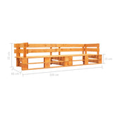 vidaXL Tuinbank 2-zits pallet hout grijs