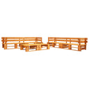 vidaXL 6-delige Loungeset pallet hout grijs