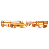 vidaXL 6-delige Loungeset pallet hout grijs