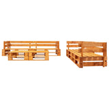vidaXL 6-delige Loungeset pallet hout grijs
