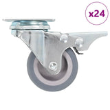 vidaXL Swivel Castors with Double Brakes 4 pcs 50 mm