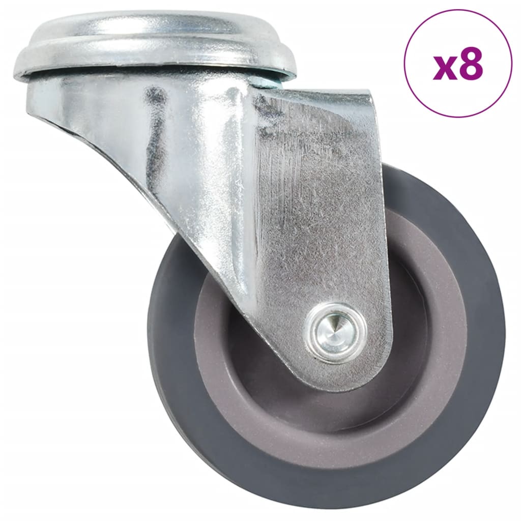 vidaXL Roulettes pivotantes avec platine à trous 4 pcs 50 mm