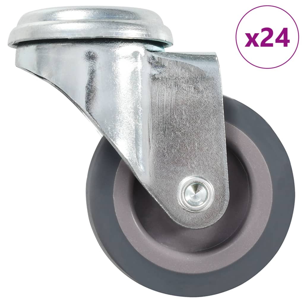 vidaXL Roulettes pivotantes avec platine à trous 4 pcs 50 mm
