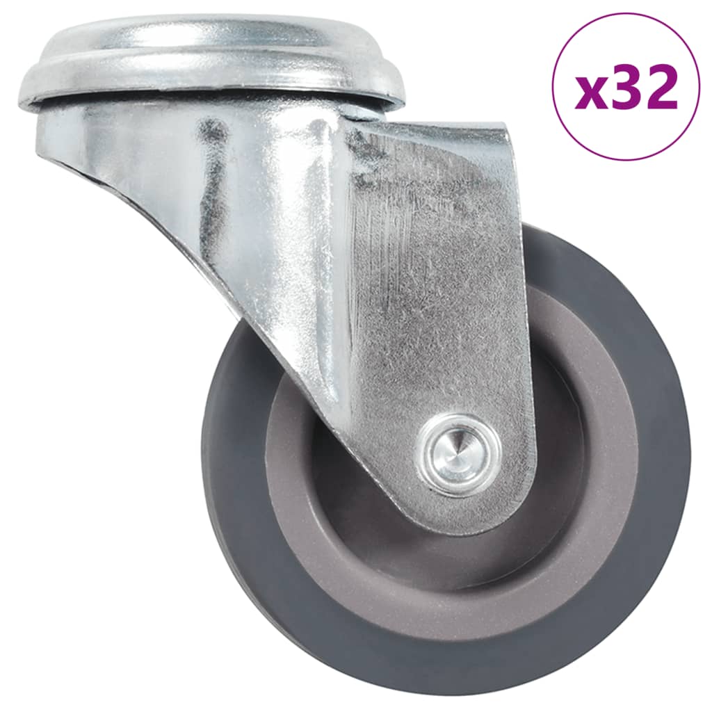 vidaXL Roulettes pivotantes avec platine à trous 4 pcs 50 mm